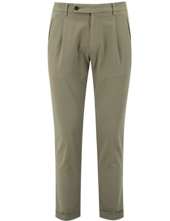 Shop Berwich Green Regular Fit Trousers