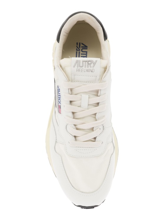 Shop Autry Reel Wind' White Low Top Sneakers With Logo Detail In Leather