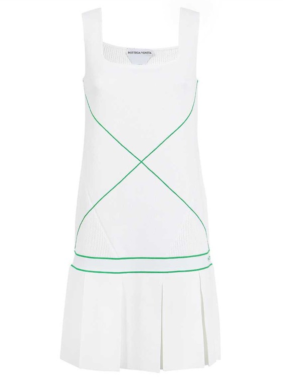 Shop Bottega Veneta Mini Dress In White