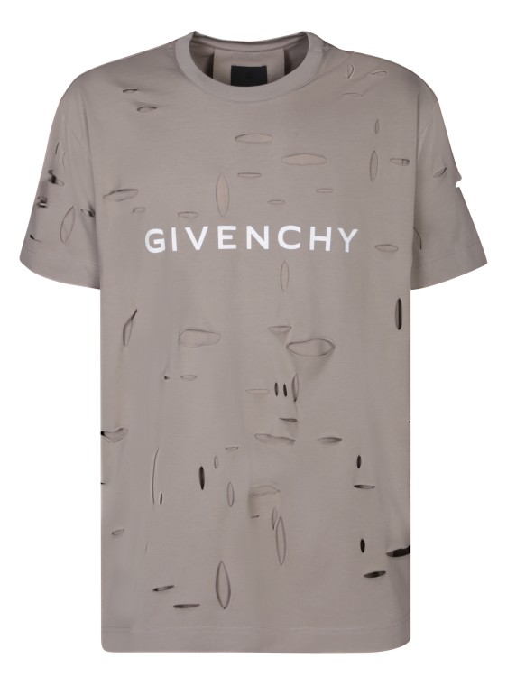 Shop Givenchy Cotton T-shirt In Grey