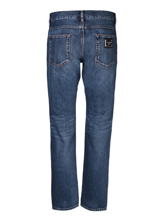Shop Dolce & Gabbana Slim Fit Denim Jeans In Blue