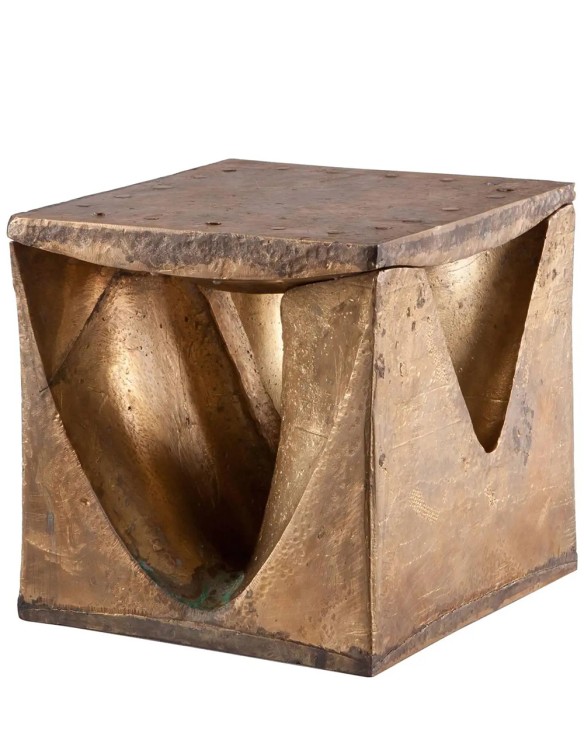 Unknown Solid Brass Cube Shaped Puzzle / Artwork In Not Applicable
