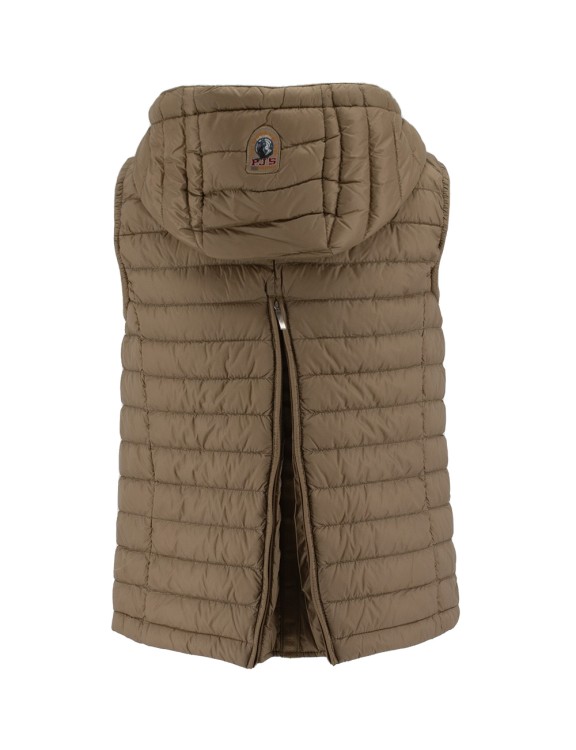 Shop Parajumpers Padded Down Gilet In Brown