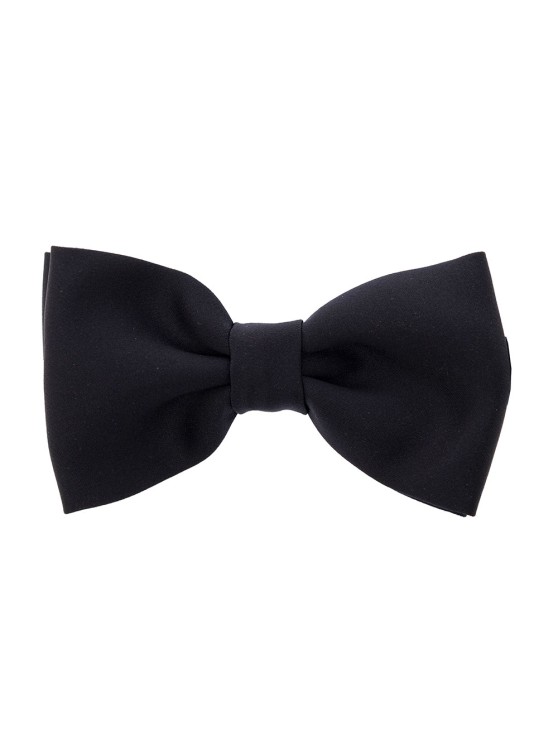 TAGLIATORE VELA' BLUE PRE-TIED BOW TIE WITH HOOK FASTENING IN SATIN