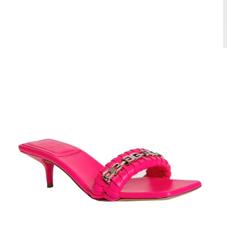Shop Givenchy Pink Leather Sandals In Neutrals