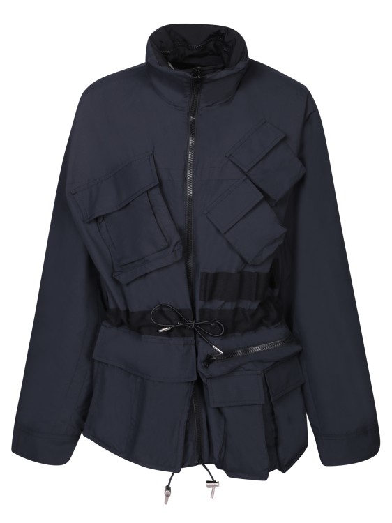 Shop Sacai Reversible Beige Jacket In Black