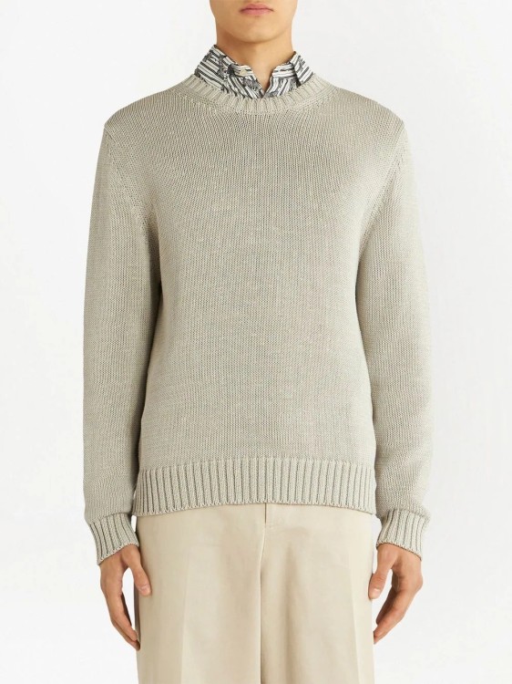 Shop Etro Studs Beige Sweater In Neutrals
