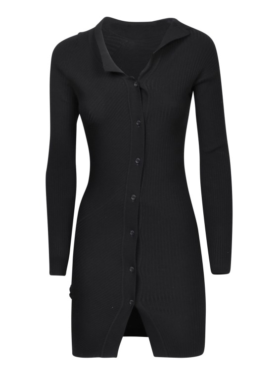 Jacquemus Wool-blend Mini Dress In Black