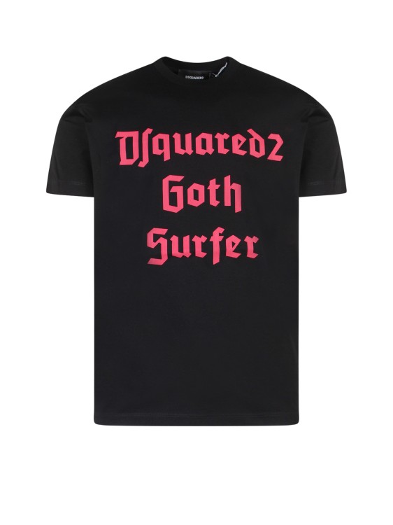 Shop Dsquared2 D2 Goth Surfer Cotton T-shirt In Black