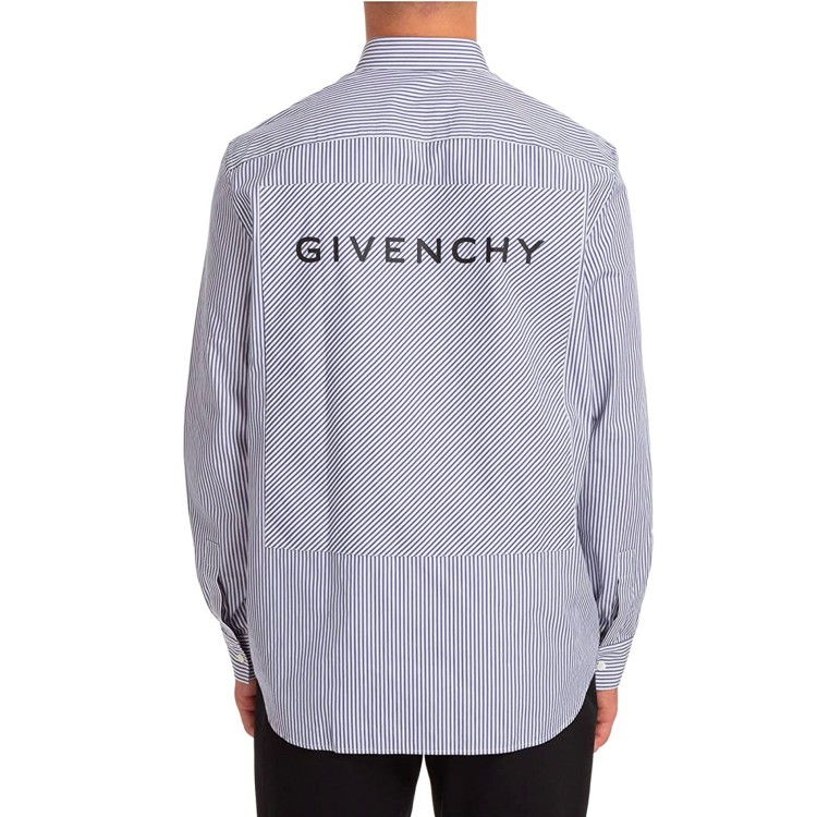 Shop Givenchy Cotton Striped Shirt In White