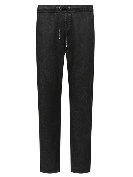 Shop Givenchy Drawstring Denim Pants In Black