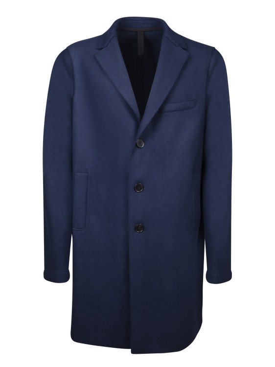 Shop Harris Wharf London Blue Single-breasted Coat