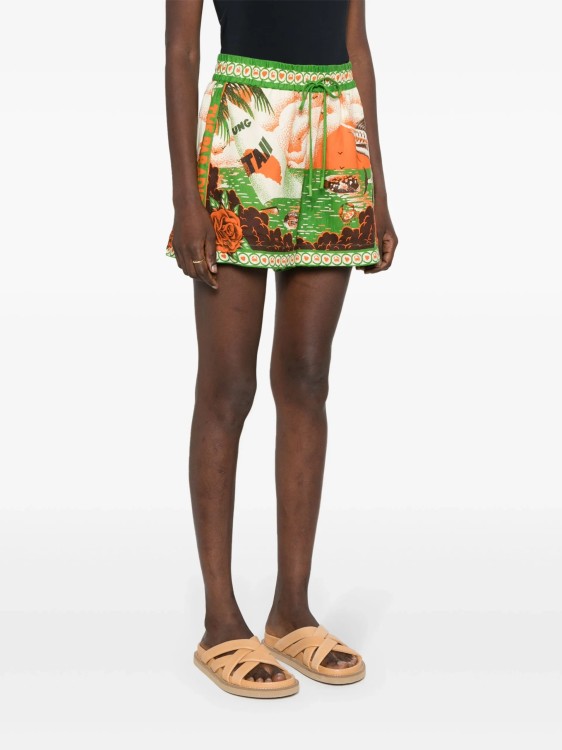 Shop Alemais Bungalow Artwork-print Multicolored Shorts
