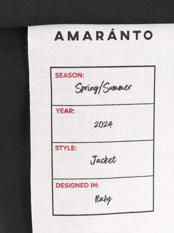 Shop Amaranto Wool Blend Blazer With Logoed Label In Black