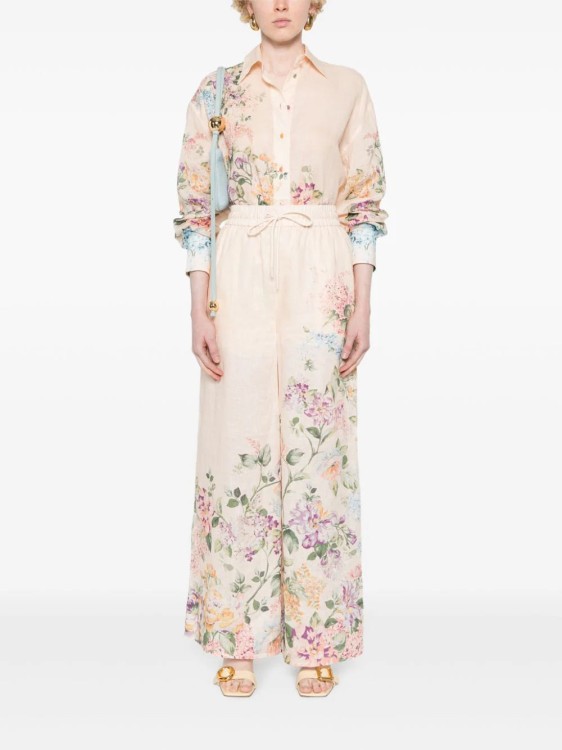 Shop Zimmermann Halliday Floral-print Shirt In Multicolor