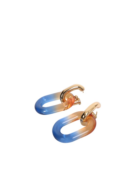 Shop Paco Rabanne Iconic Earrings Xl Link With Double Hoops In Not Applicable