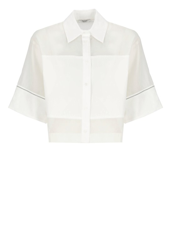 Shop Peserico Cotton Shirt In White