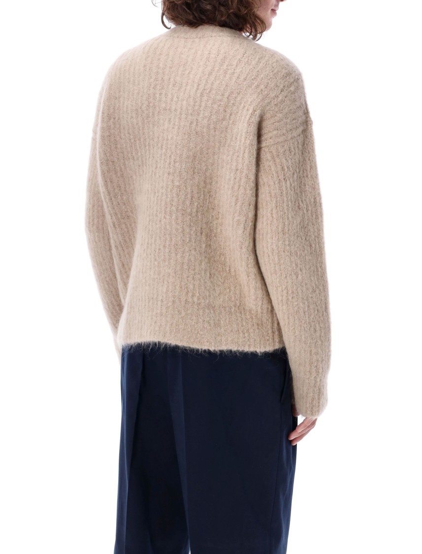 Shop Ami Alexandre Mattiussi Ami Hair Mohair Sweater In Neutrals