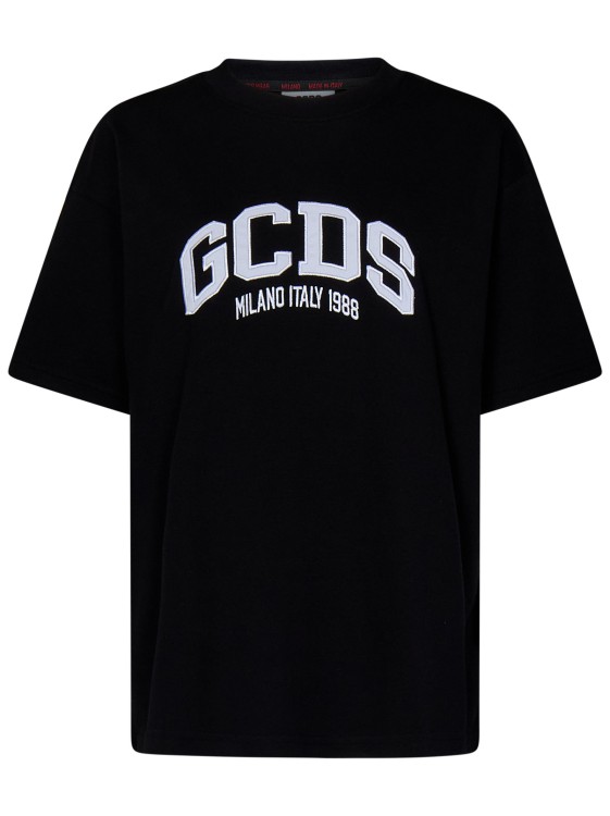 Shop Gcds Unisex Black Cotton Jersey T-shirt