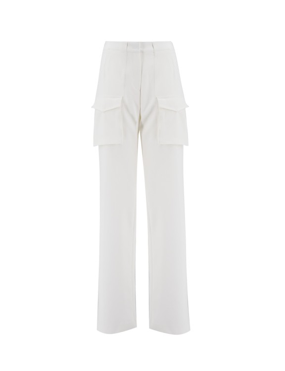 Shop Ermanno Scervino White Flap Pocket Trousers