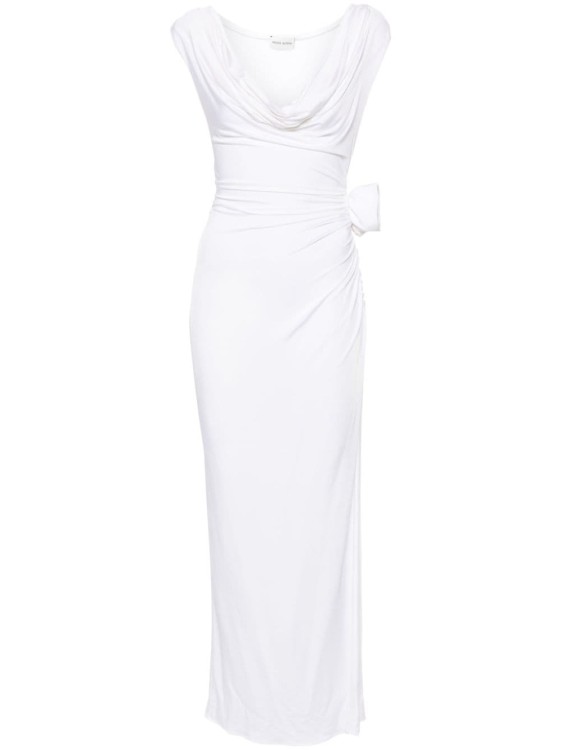 Magda Butrym Floral-appliqué Long Dress In White