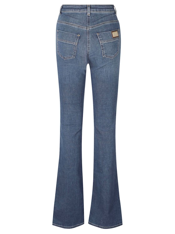 Shop Elisabetta Franchi Blue Cotton Blend Denim Jeans