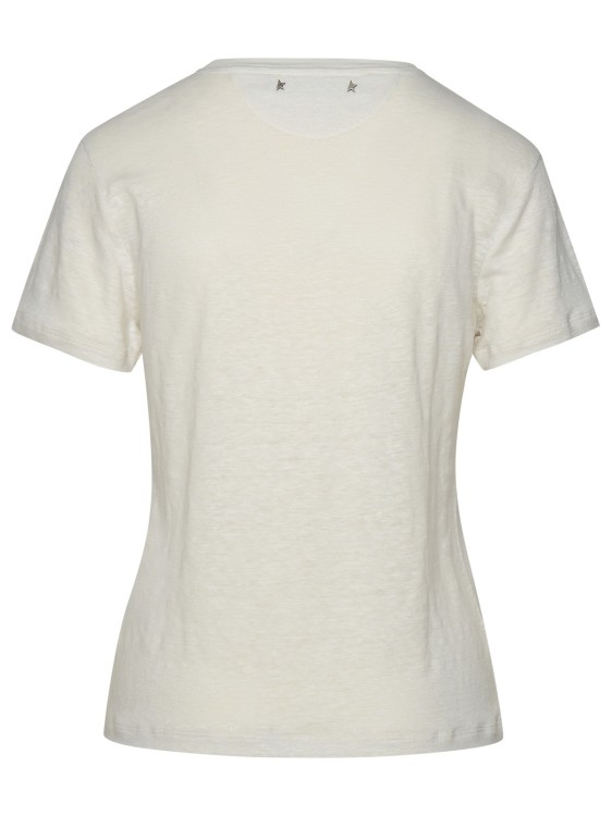 Shop Golden Goose Linen T-shirt In White