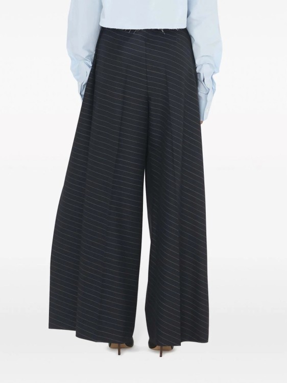 Shop Jw Anderson Navy Side-panel Pants In Blue