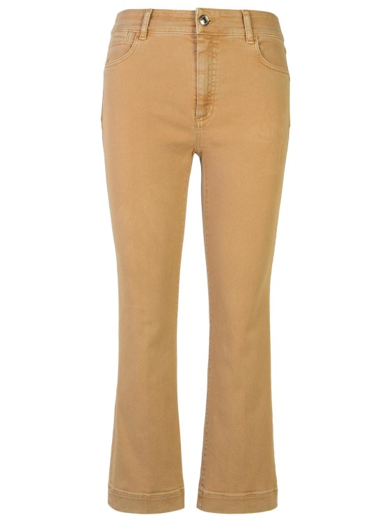 Shop Sportmax Enna' Beige Cotton Jeans In Brown