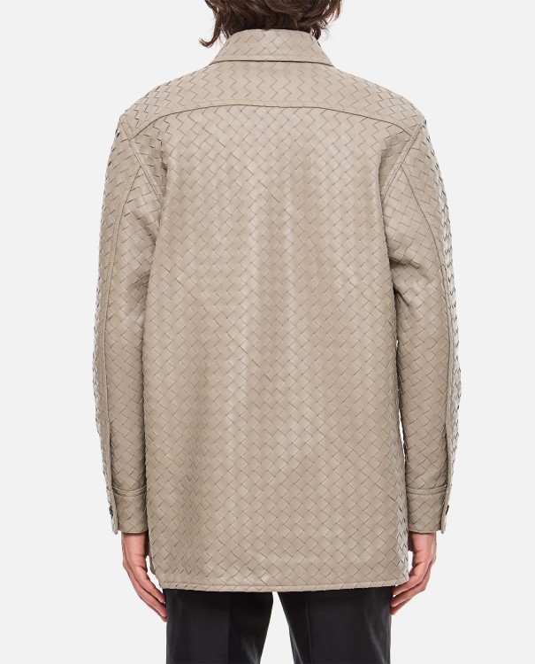 BOTTEGA VENETA BOTTEGA VENETA INTRECCIO LEATHER SHIRT 