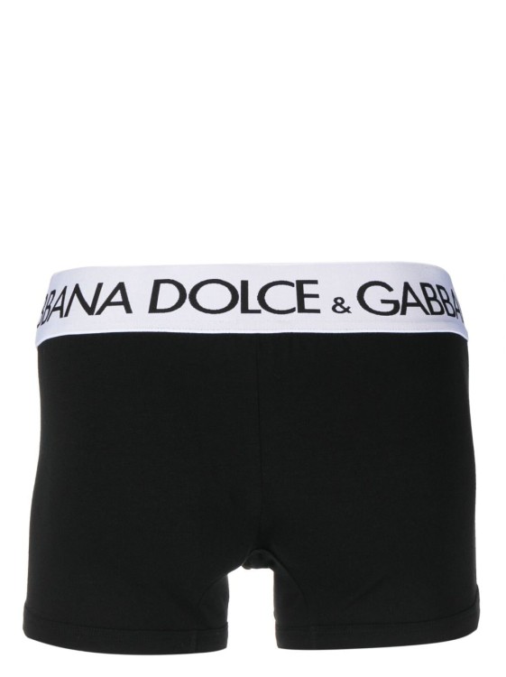 Shop Dolce & Gabbana Logo-waistband Stretch Boxers In Black