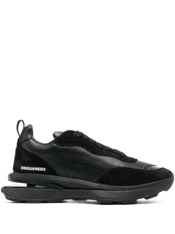 Dsquared2 Logo-print Lace-up Sneakers In Black