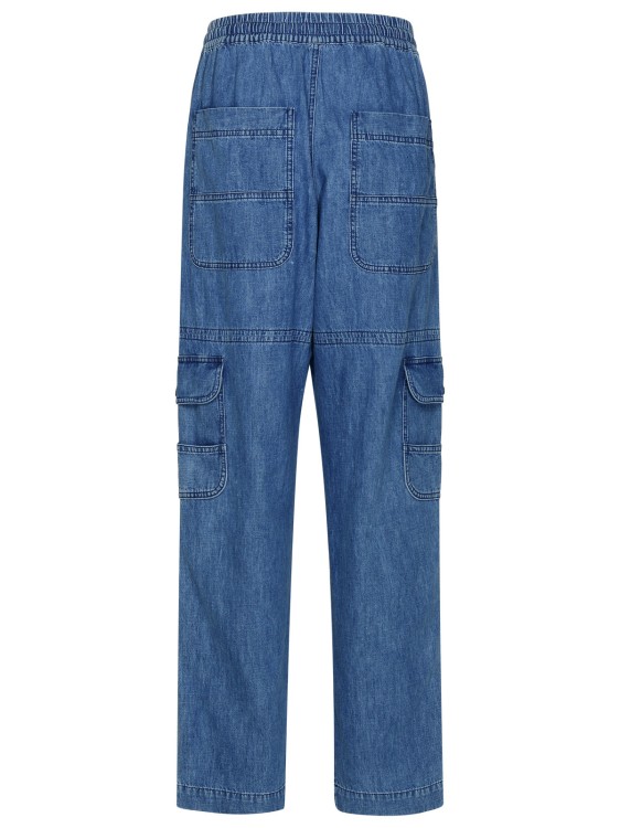Shop Isabel Marant Vanni' Light Blue Cotton Pants