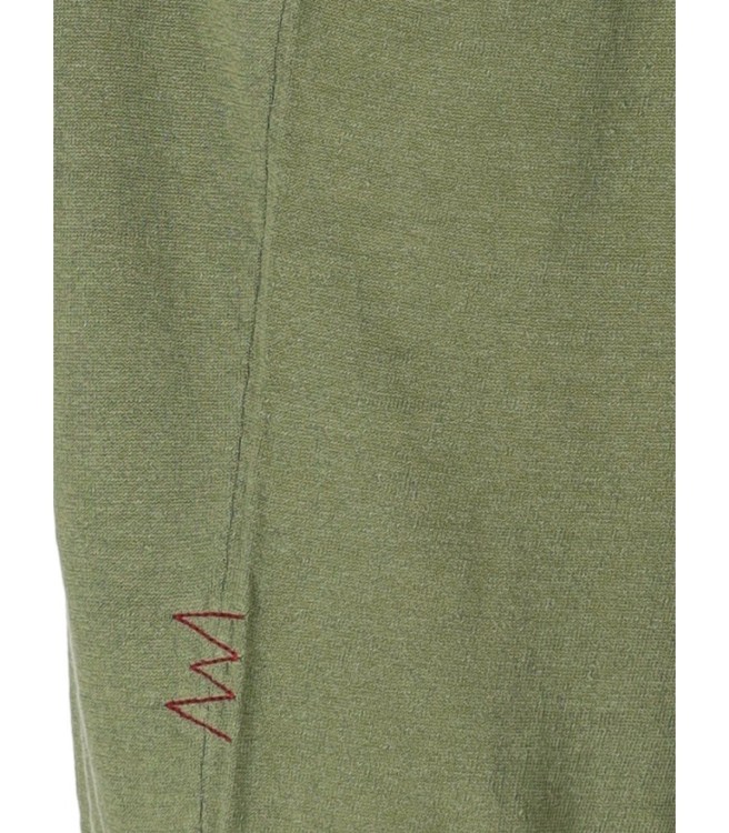 Shop Amaranto Military Green Linen Polo Shirt In Neutrals