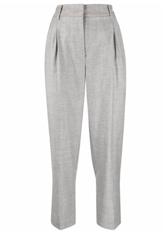 Shop Brunello Cucinelli Grey Cropped Pants