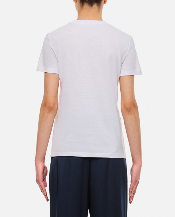 Max Mara Logo Embroidered Crewneck T-shirt In White