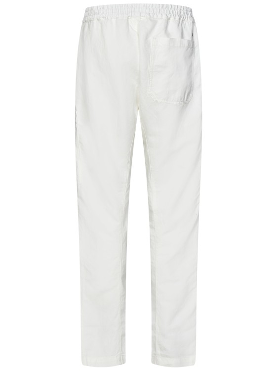 Shop C.p. Company White Linen And Cotton Blend Utility Trousers