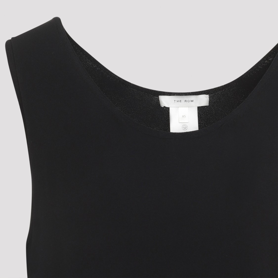 The Row Sleeveless Midi Dress With Viscose-polyester Blend In Black