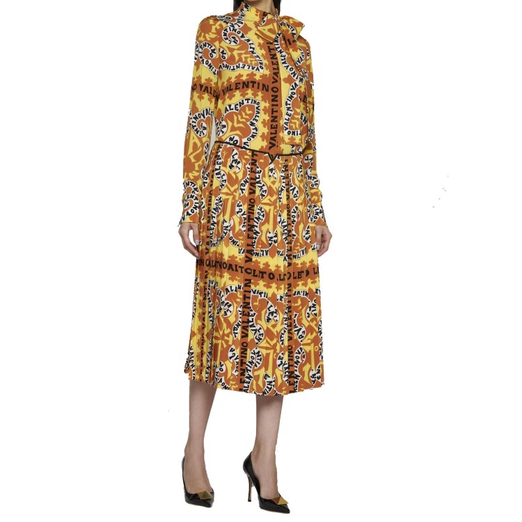 Shop Valentino Bandana Print Silk Skirt In Multicolor