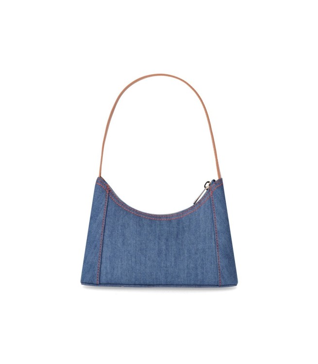 Shop Furla Diamante Mini Denim Blue Shoulder Bag