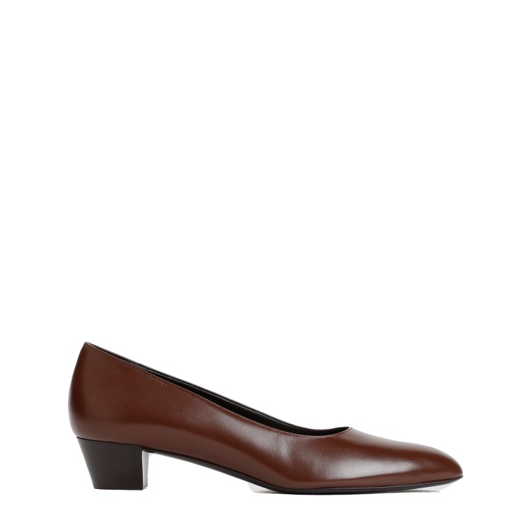 The Row Brown Hickory Nappa Leather Luisa Pump
