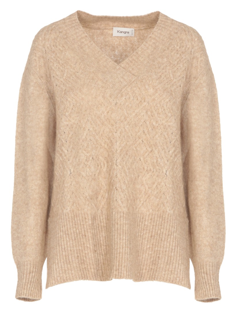 Kangra Alpaca And Cotton Sweater In Neutrals