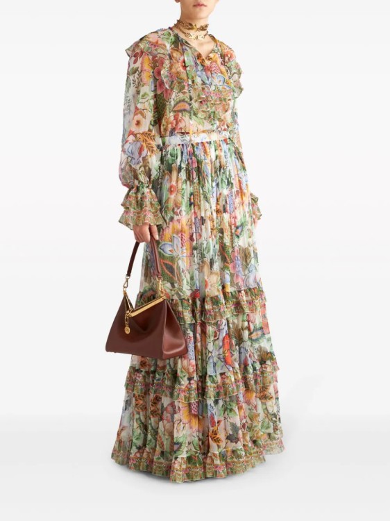 Shop Etro Multicolor Floral-print Maxi Skirt