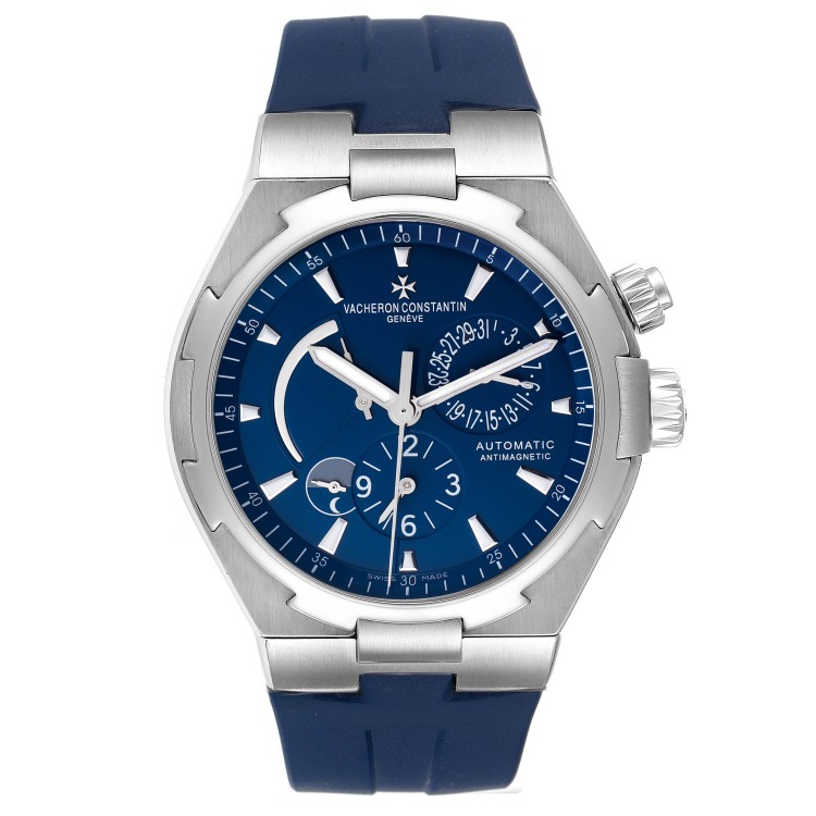 Vacheron Constantin Overseas Dual Time Blue Dial Mens Watch 47450 In Not Applicable