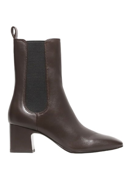 Shop Ash Ankle Boot In Soft Ebony Nappa With Side Elastic In Brown