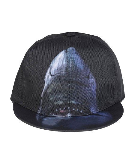 Shop Givenchy Shark Print Cap In Black