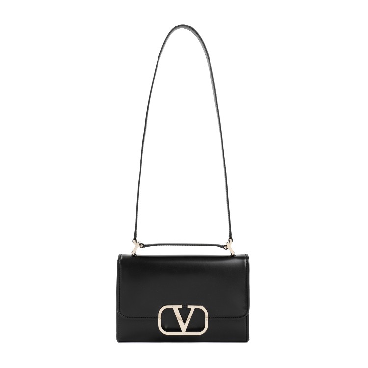Shop Valentino Black Leather Shoulder Bag