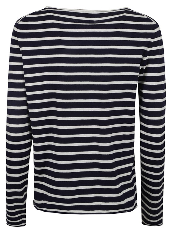 Shop Allude Blue/white Stripe Sweater