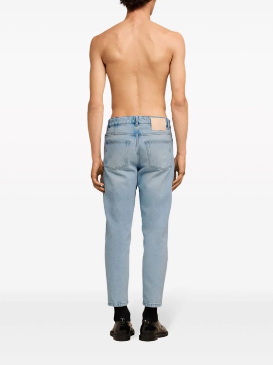 Shop Ami Alexandre Mattiussi Low-rise Cropped Jeans In Blue