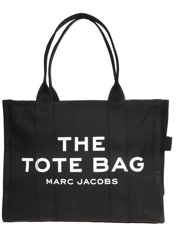 Marc Jacobs Shopper The Large Black Canvas Tote In Black